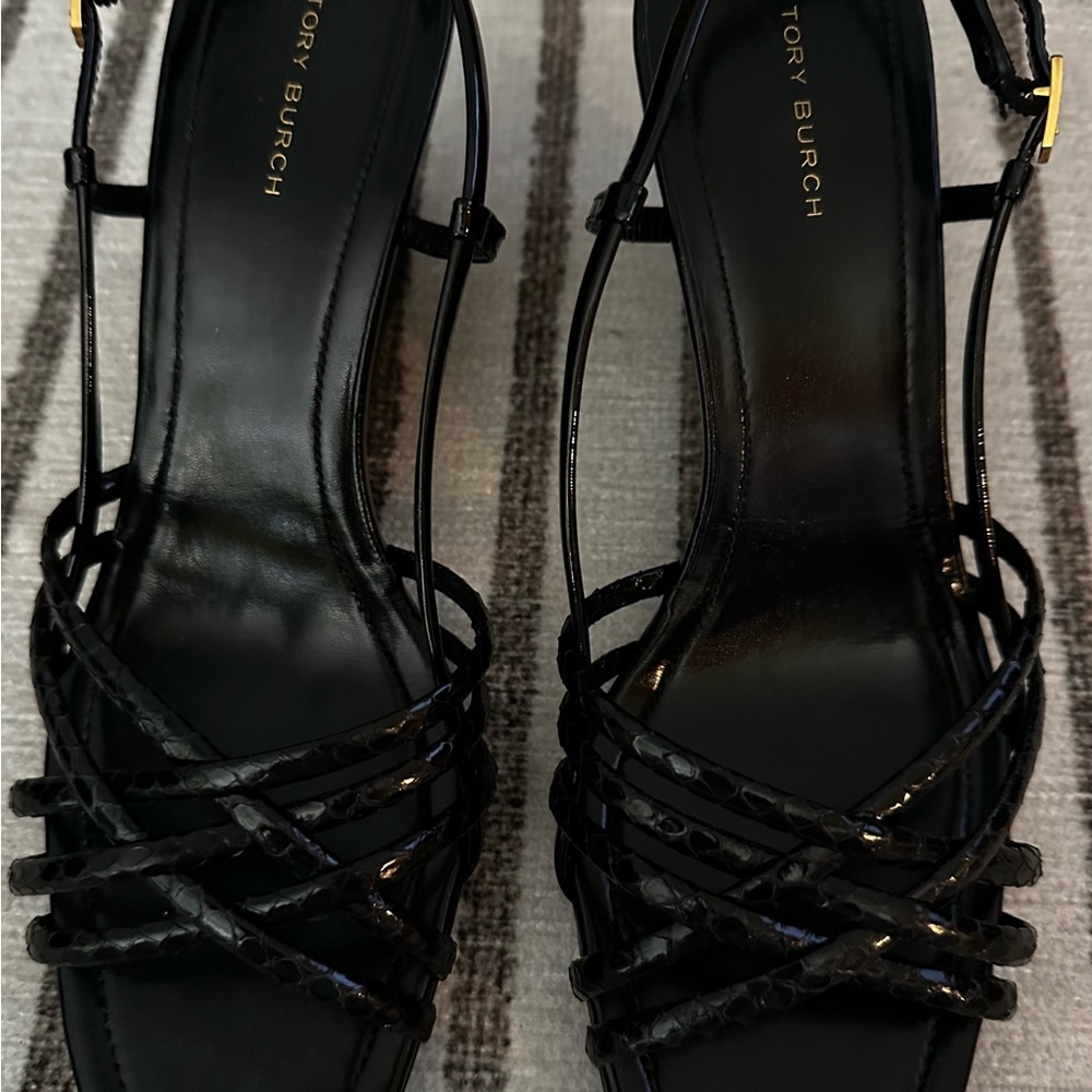 Tory Burch Black Strappy Sandals
